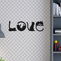 دیوار کوب فلزی چهار گربه بازیگوش 2050