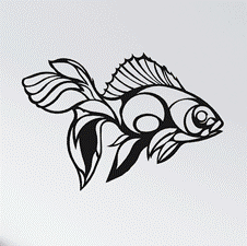 دیوار کوب فلزی ماهی کد 2064