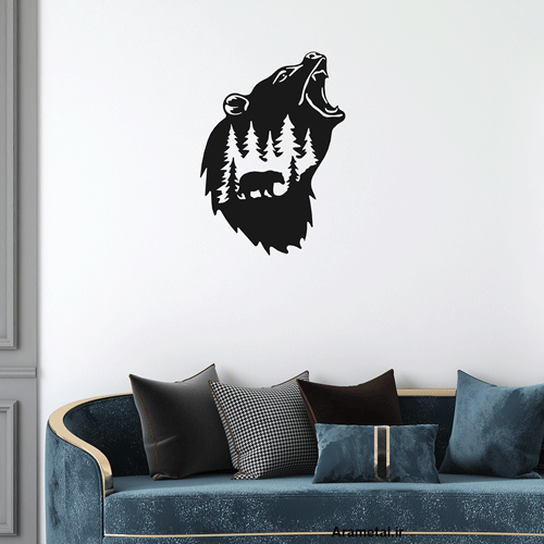 دیوار کوب فلزی خرس قطبی کد 2083