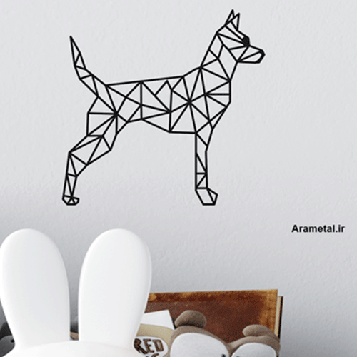 دیوارکوب فلزی سگ هندسی کد 2113