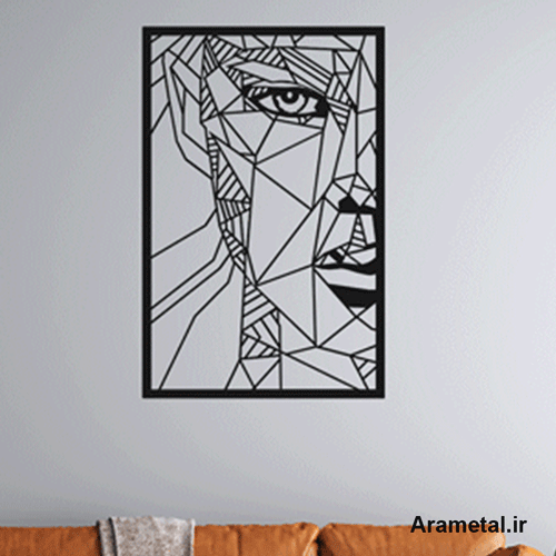 دیوار کوب فلزی نیم چهره هندسی کد 2031