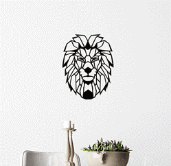 تابلو دیواری فلزی تمام چهره هندسی شیر  2008