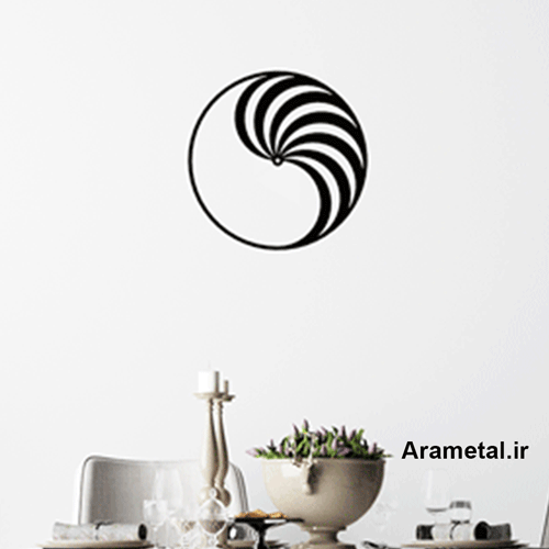 دیوارکوب هندسی تابلو فلزی تایچی کد 2004