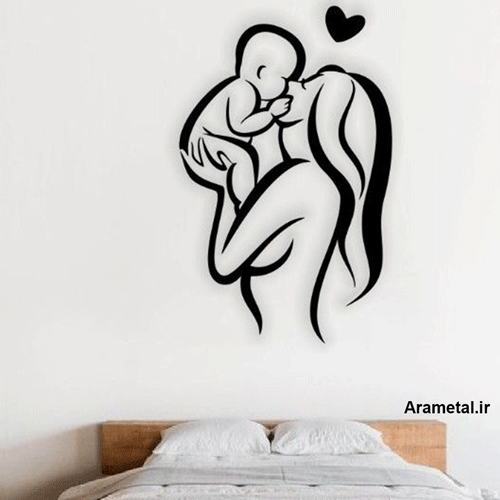 دیوارکوب فلزی طرح مادر و کودک کد 2122