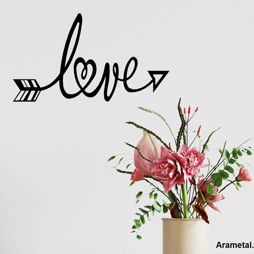 دیوارکوب فلزی طرح  LOVE کد 2124