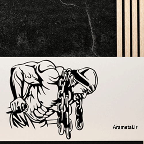 دیوار کوب فلزی طرح قوی ترین مردان کد 2139