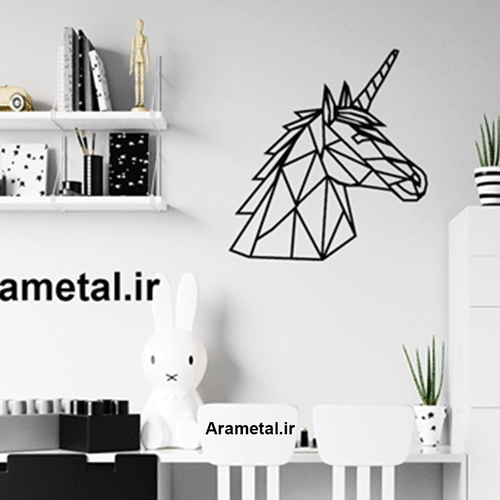 دیوار کوب فلزی اسب تک شاخ کد 2012