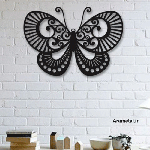 دیوار کوب فلزی طرح پروانه کد 2142