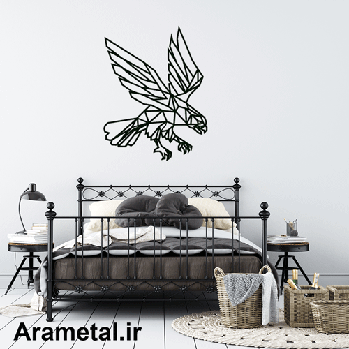دیوار کوب فلزی طرح عقاب کد 2014