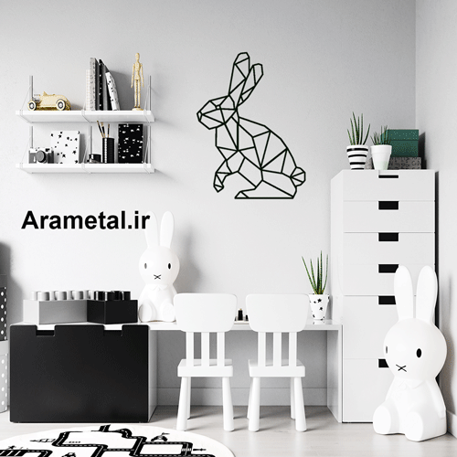 دیوار کوب فلزی طرح خرگوش کد 2015