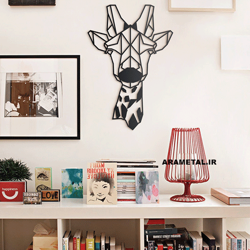 دیوار کوب فلزی طرح زرافه کد 2017