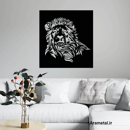 دیوار کوب فلزی طرح شیر کد 2150