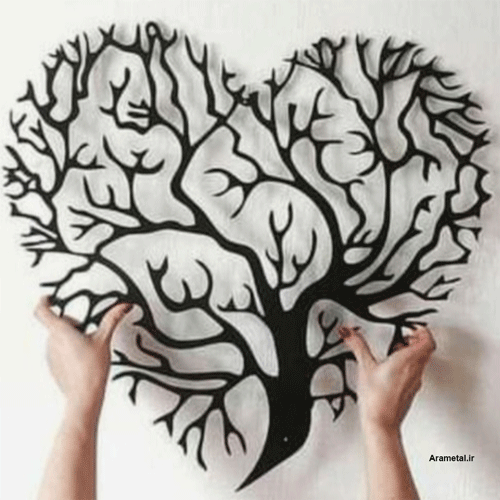 دیوار کوب فلزی درخت قلبی کد 2161