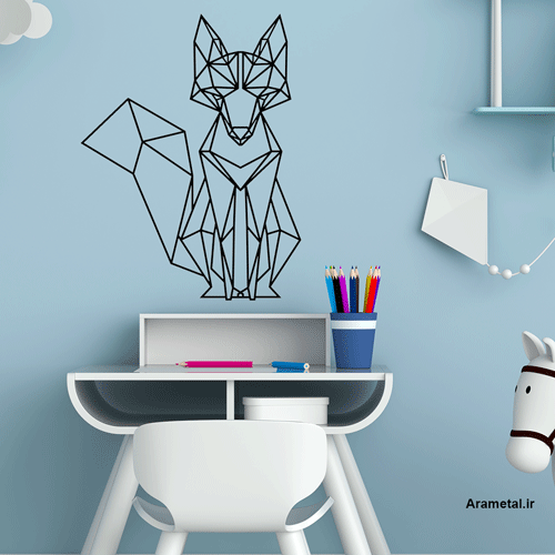 دیوار کوب فلزی روباه هندسی کد 2175