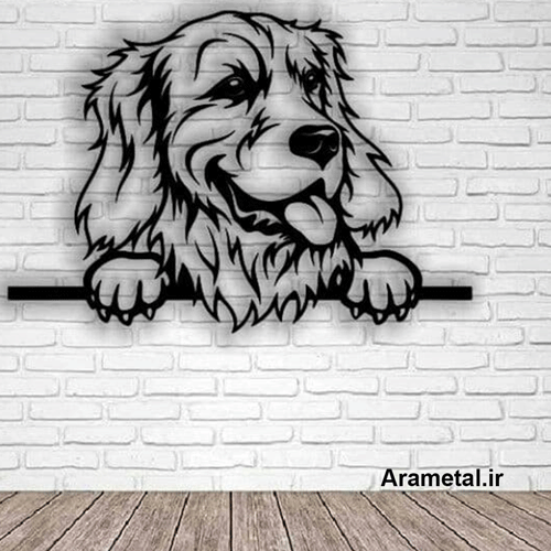 دیوار کوب فلزی سگ کد 2184