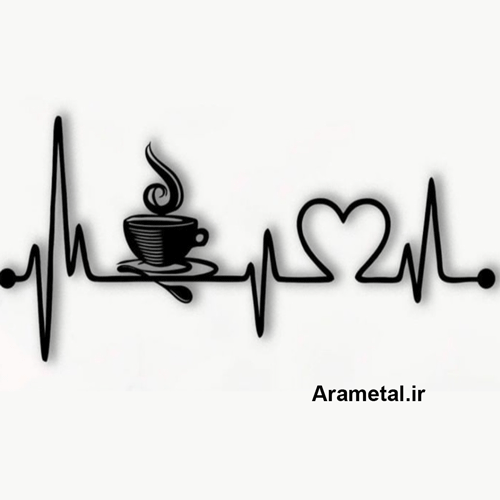 دیوار کوب فلزی قهوه LOVE کد 2187