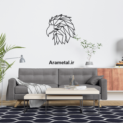 دیوار کوب فلزی عقاب هندسی کد 2192