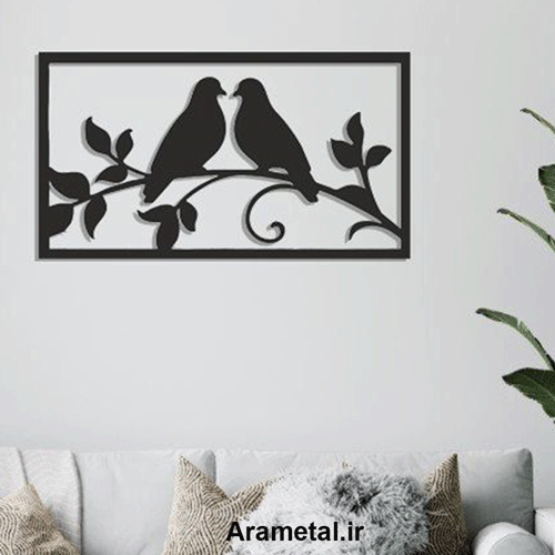 دیوار کوب فلزی دو کبوتر کد 2198