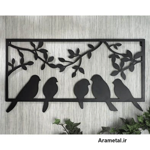 دیوار کوب فلزی مجموعه کبوترها کد 2216