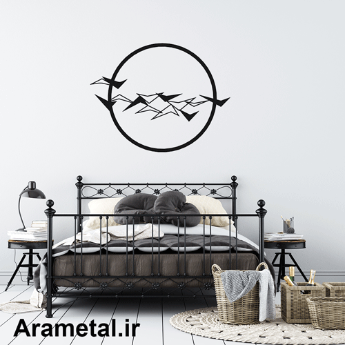 دیوار کوب فلزی پرندگان مهاجر کد 2022