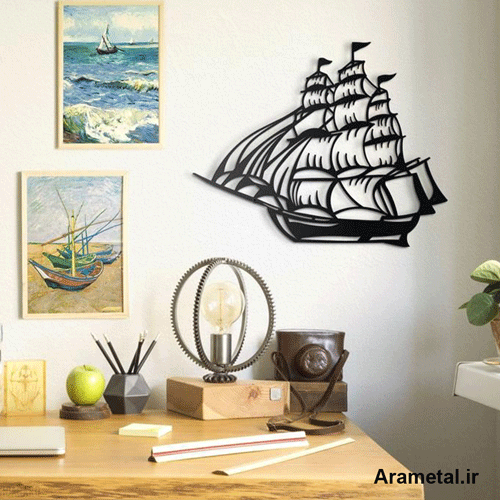 دیوار کوب فلزی کشتی بادی کد 2023