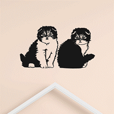 دیوار کوب فلزی نگاه دوستانه گربه ها 2045