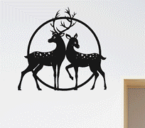 دیوار کوب فلزی گوزنها کد 2052