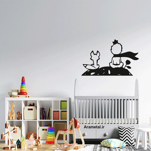 دیوار کوب فلزی شازده کوچولو و روباه 2059