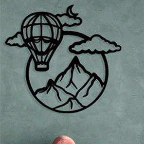 دیوار کوب فلزی بالون میان ابرها کد 2060