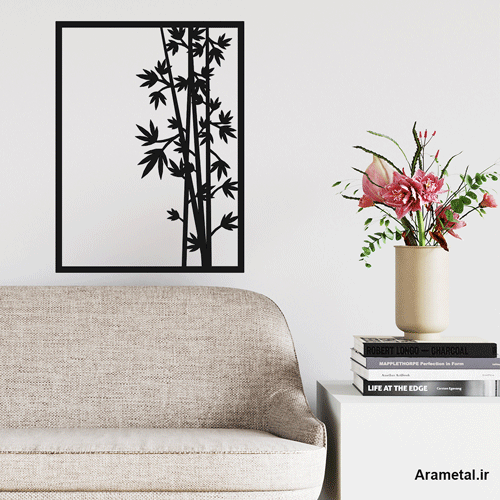 دیوار کوب فلزی  نیم نگاه درخت کد 2072
