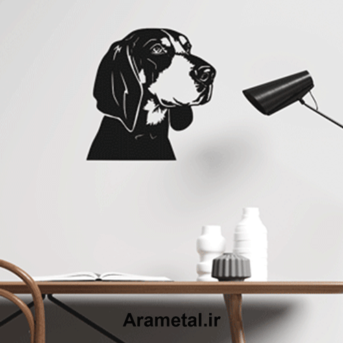 دیوار کوب فلزی طرح سگ کد 2102