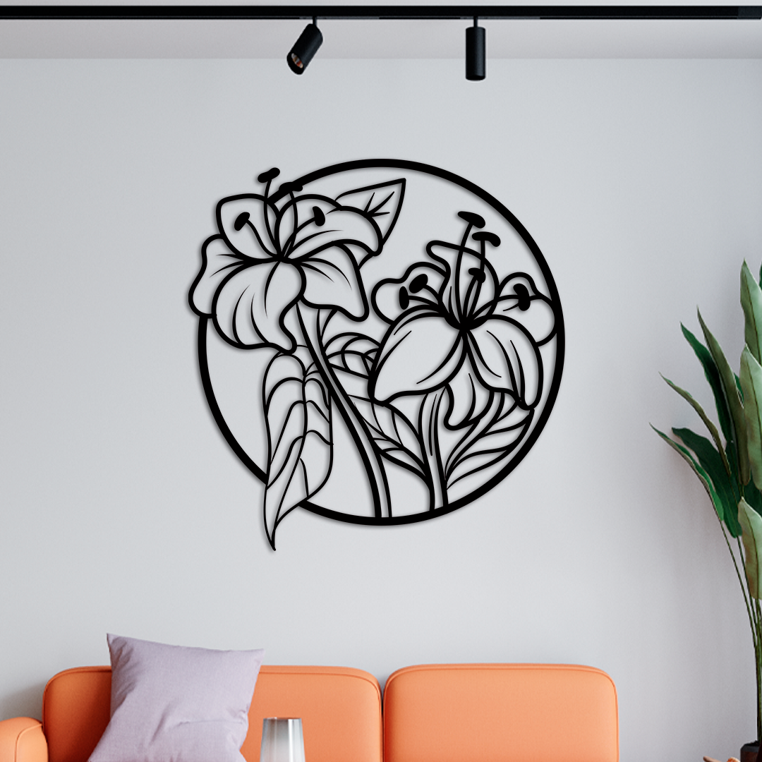 دیوار کوب فلزی گل پامچال کد 2103