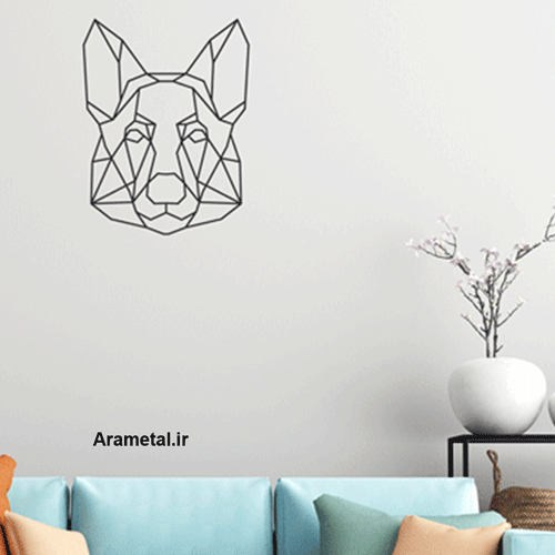 دیوار کوب فلزی طرح خوک هندسی کد 2119