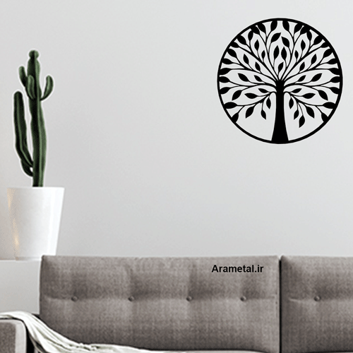 دیوار کوب فلزی درخت دایره کد 2158