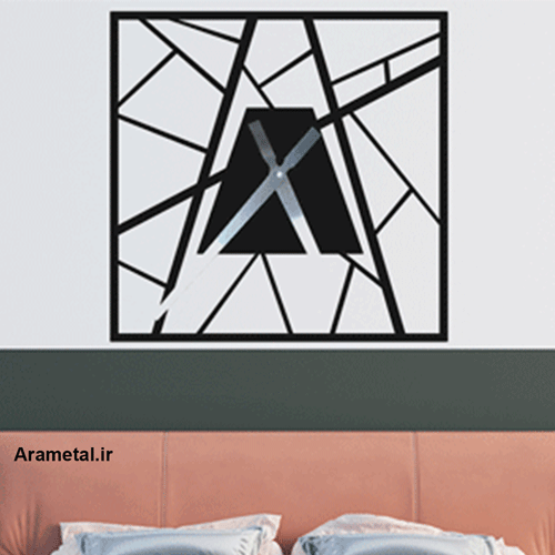 ساعت دیواری فلزی طرح سنگ چین کد 9004