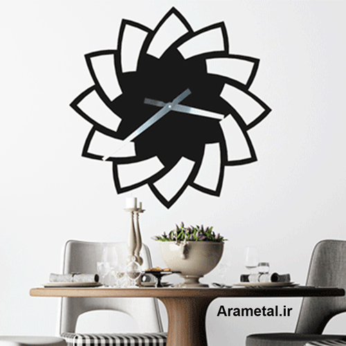 ساعت دیواری فلزی خورشیدی کد 9006