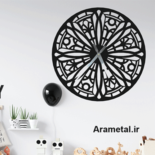 ساعت دیواری فلزی اشکال هندسی کد 9014
