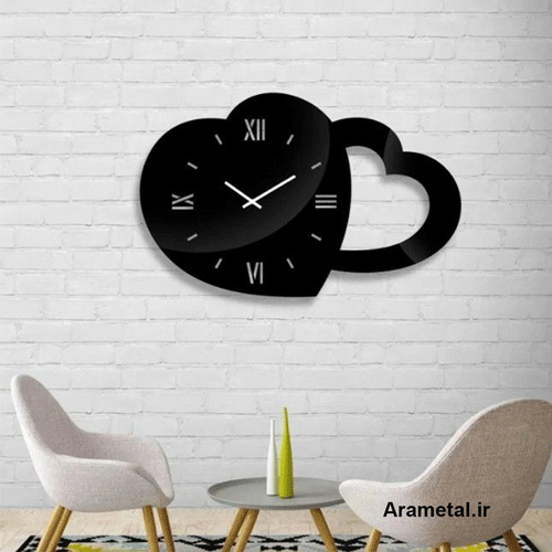 ساعت دیواری فلزی LOVE کد 9020