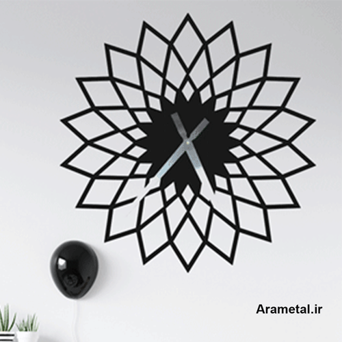 ساعت دیواری فلزی خورشیدی کد 9016
