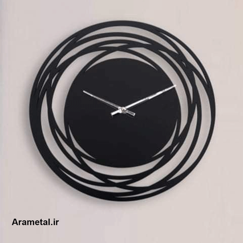 ساعت دیواری فلزی دایره های متوالی کد 9029