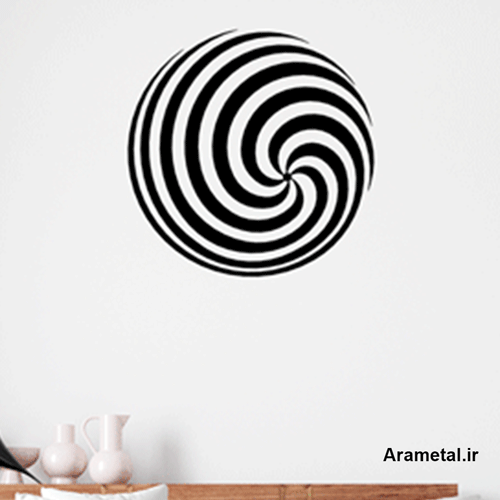 دیوار کوب فلزی دایره های متوالی طرح مدرن کد 2222